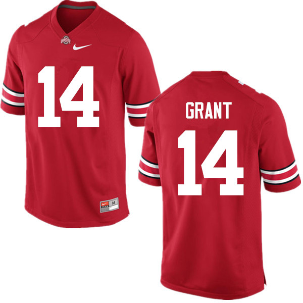 Men Ohio State Buckeyes #14 Curtis Grant College Football Jerseys Game-Red